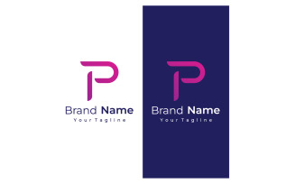 P initial letter logo and symbol vector 4