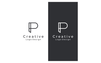 P initial letter logo and symbol vector 8