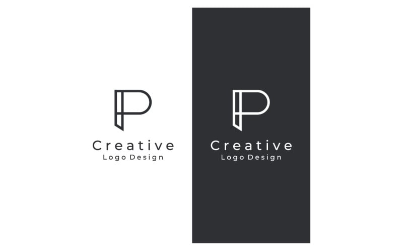 P initial letter logo and symbol vector 8 Logo Template