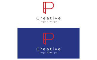 P initial letter logo and symbol vector 9