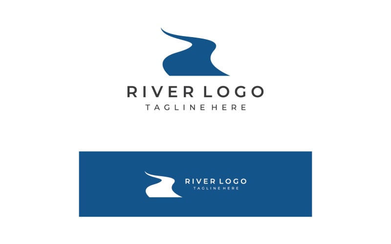 River nature logo and symbol vcetor 10 Logo Template