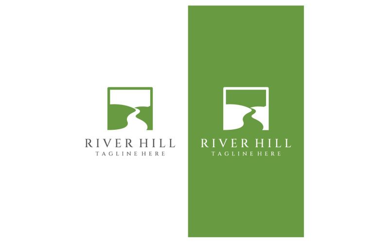 River nature logo and symbol vcetor 2 Logo Template