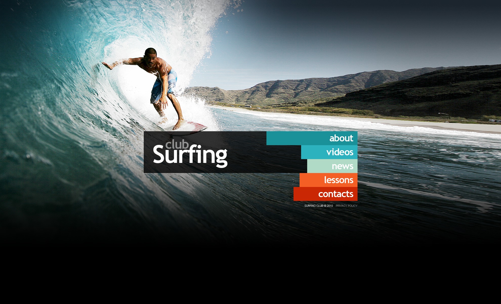 Surfing site Template 30814