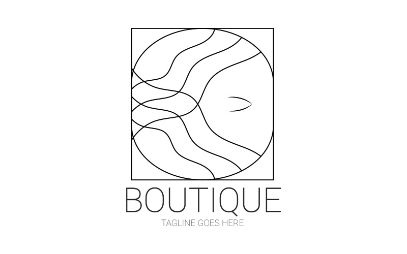 A Unique and Modern Boutique Line Art Logo Design Logo Template