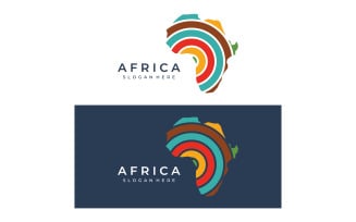 African map symbol logo vector 11