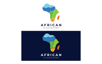 African map symbol logo vector 14