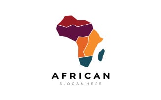 African map symbol logo vector 6