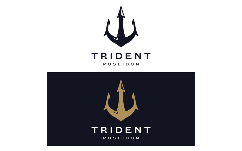 Magic trident trisula poseidon vector 6 Logo Template