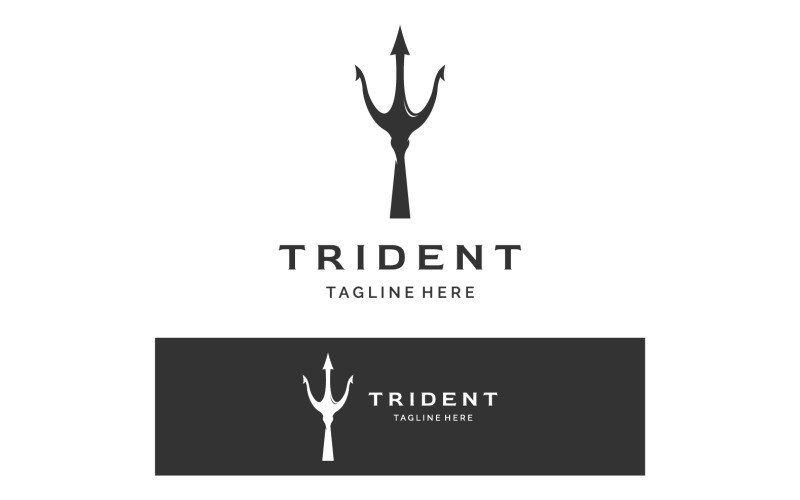 Magic trident trisula poseidon vector 7 Logo Template
