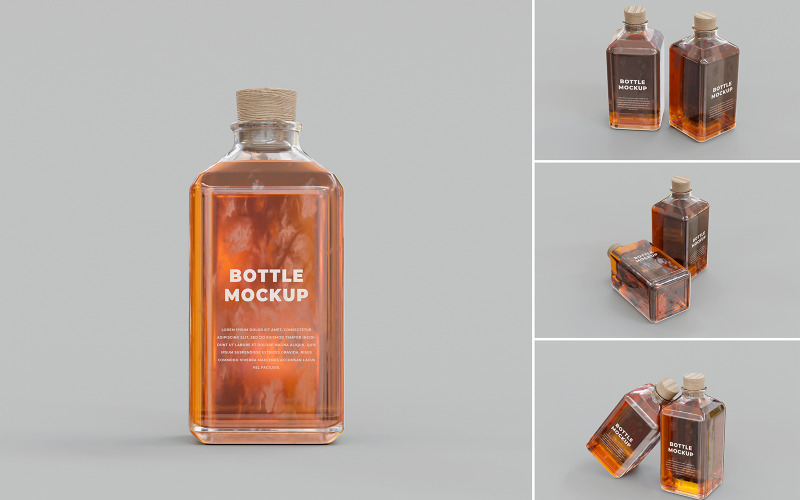 Bundle Bottle Mockup Template Product Mockup