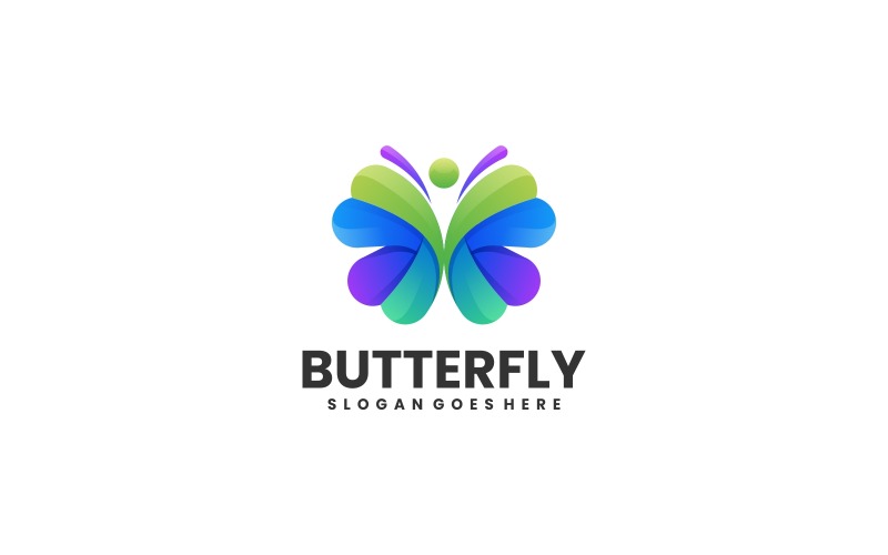Butterfly Gradient Colorful Logo Vol.3 Logo Template