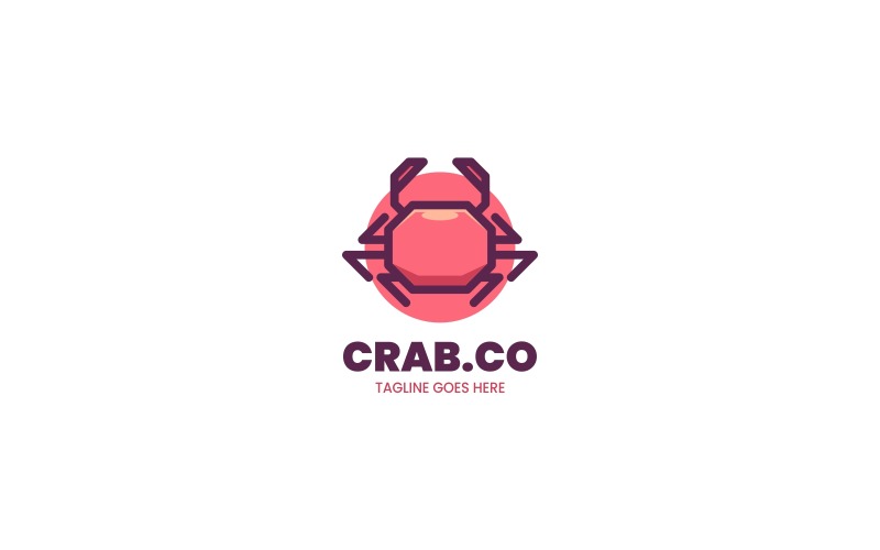 Crab Simple Mascot Logo 1 Logo Template