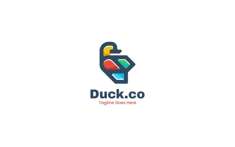 Duck Simple Mascot Logo Style 3 Logo Template
