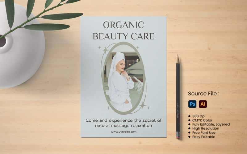 Organic Beauty Care Flyer Corporate Identity