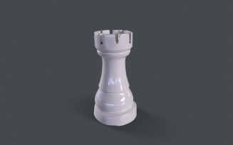 Chess Rook Lowpoly 3D model