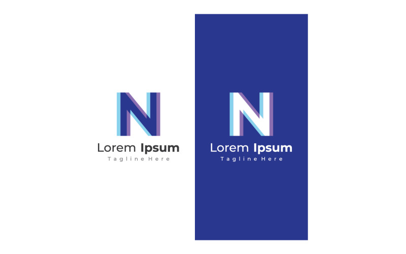 N initial letter logo design vector 12 Logo Template