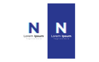N initial letter logo design vector 12