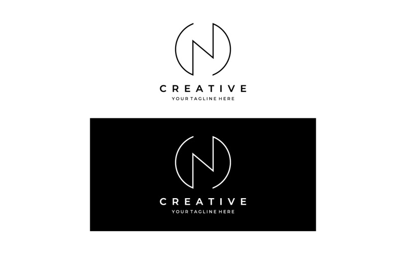N initial letter logo design vector 13 Logo Template