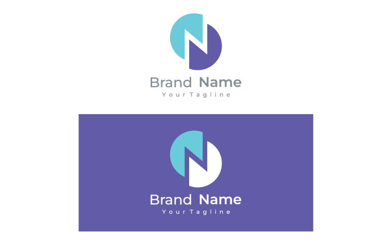 N initial letter logo design vector 4 Logo Template