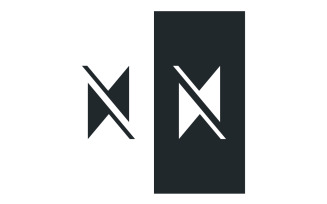 N initial letter logo design vector 6