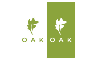 Oak leaf nature logo vector 13