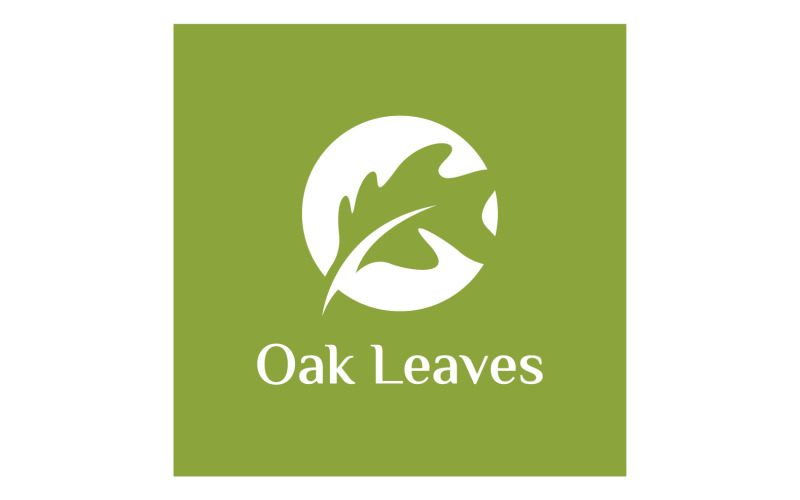 Oak leaf nature logo vector 15 Logo Template