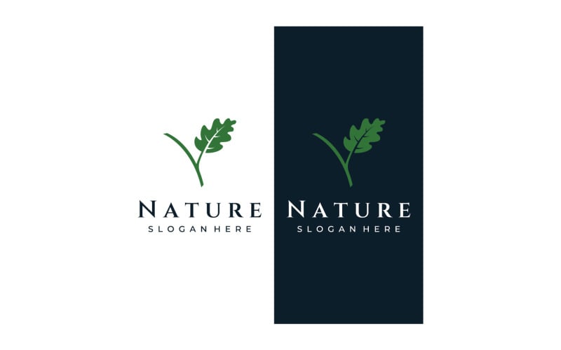 Oak leaf nature logo vector 16 Logo Template