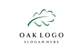 Oak leaf nature logo vector 1