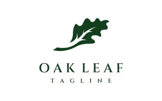 Oak leaf nature logo vector 2