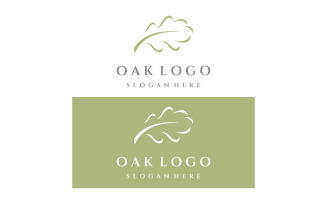 Oak leaf nature logo vector 8