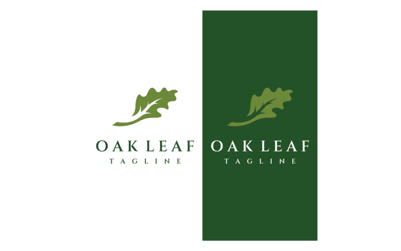 Oak leaf nature logo vector 9 Logo Template