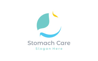 Stomach health medical logo vector 2