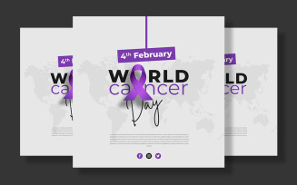 World Cancer Day Minimal Social Media Post