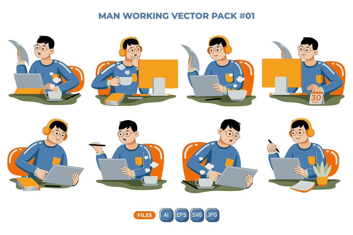 Kit Graphique #308485 Man Vector Divers Modles Web - Logo template Preview