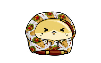 Cute Hamster Fast Food Cartoon 08