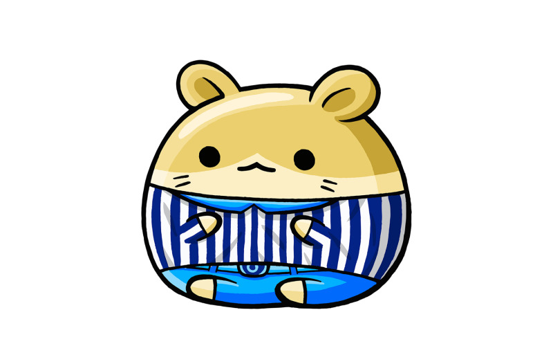 Cute Hamster Summer Outfit 03 Vector Graphic