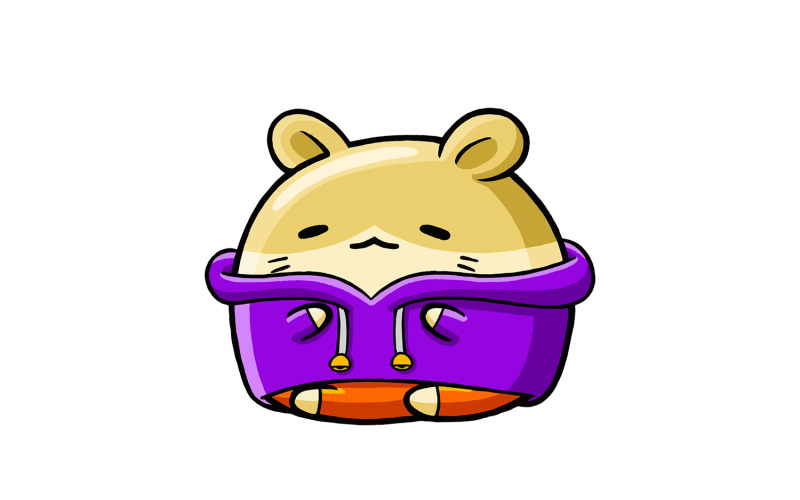 Cute Hamster Winter Outfit 03 Vector Graphic