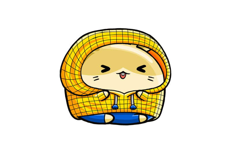 Cute Hamster Winter Outfit 05 Vector Graphic