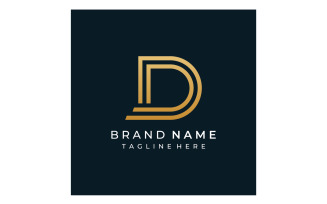 D letter initial business name logo name 1