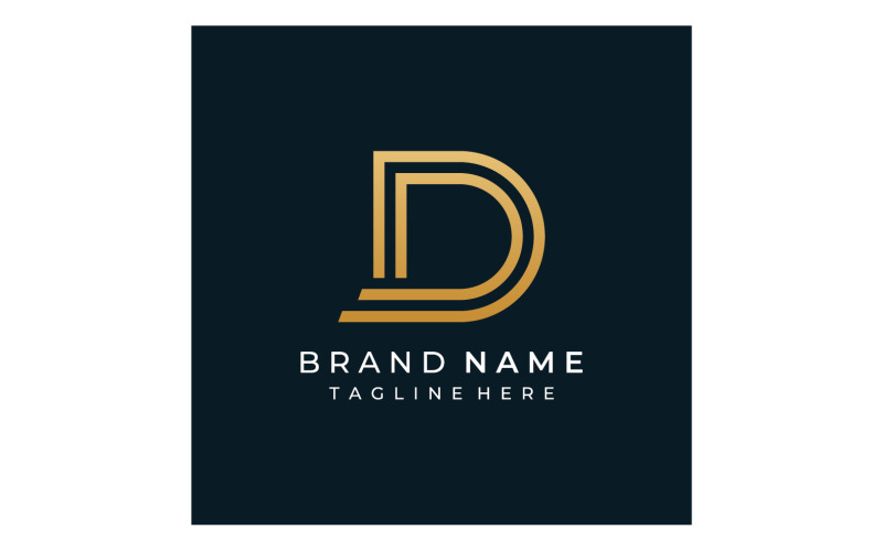 D letter initial business name logo name 1 Logo Template
