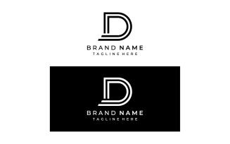D letter initial business name logo name 21