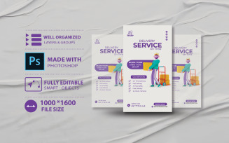 Delivery Company Identity Flyer Template Dl