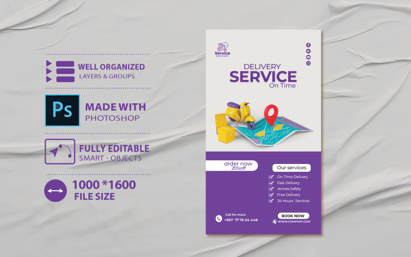 Delivery Service Company Identity Template DL Corporate Identity