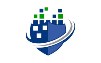 Digital Shield App Logo Template