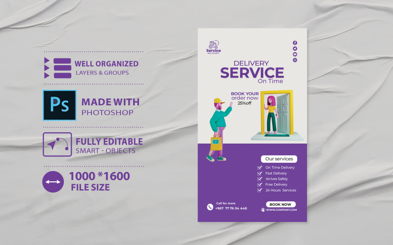 Flyer Template For Another Shipping And Delivery Company DL Corporate Identity