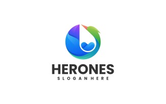 Heron Gradient Logo Style 9
