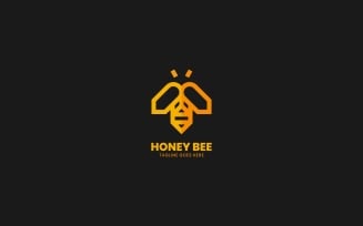 Honeybee Line Art Logo Style