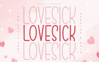Lovesick - Romantic Display Font