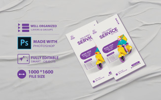 Shipping And Delivery Company Flyer Template DL