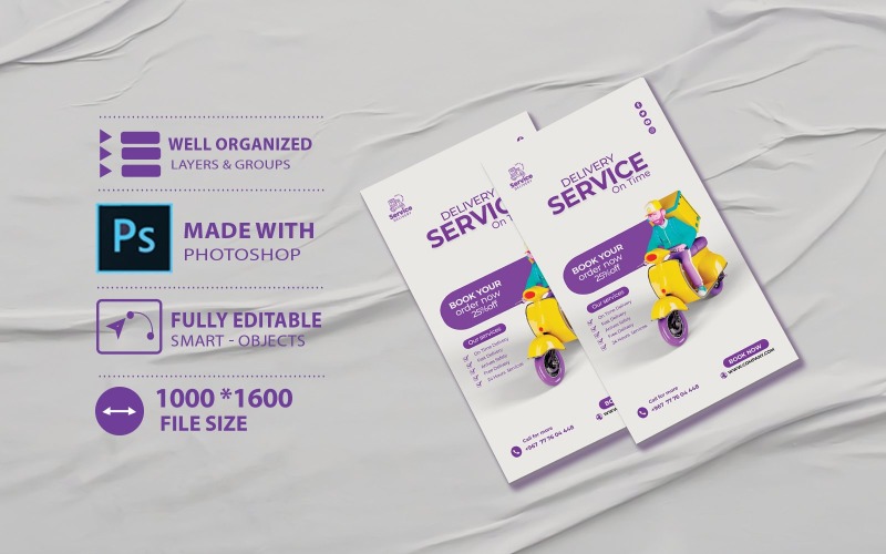 Shipping And Delivery Company Flyer Template DL Corporate Identity